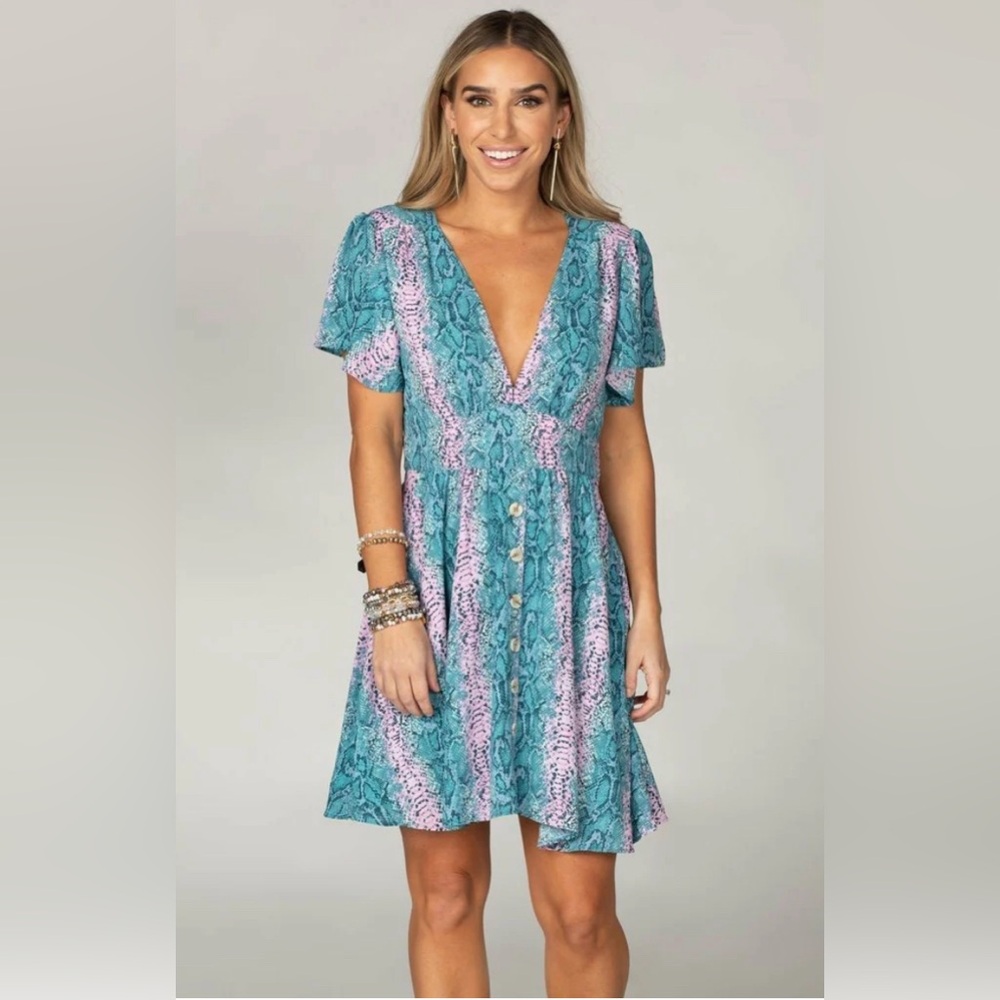 Buddy Love Clover of Aquamarine Short Dresd size Large